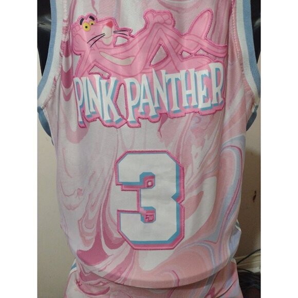 Men's Pink Panther Miami Basketball Jersey #3 Size Small S Pink - Picture 5 of 9